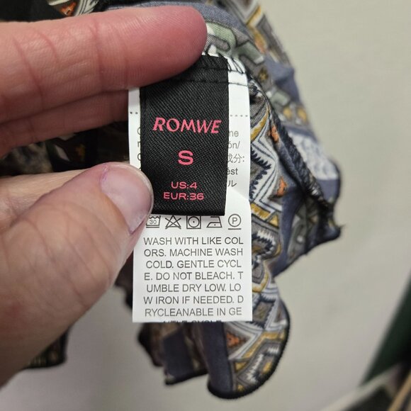 Women's S Hippie Geometric Print Bohemian Maxi Skirt Gypsy - Picture 6 of 10